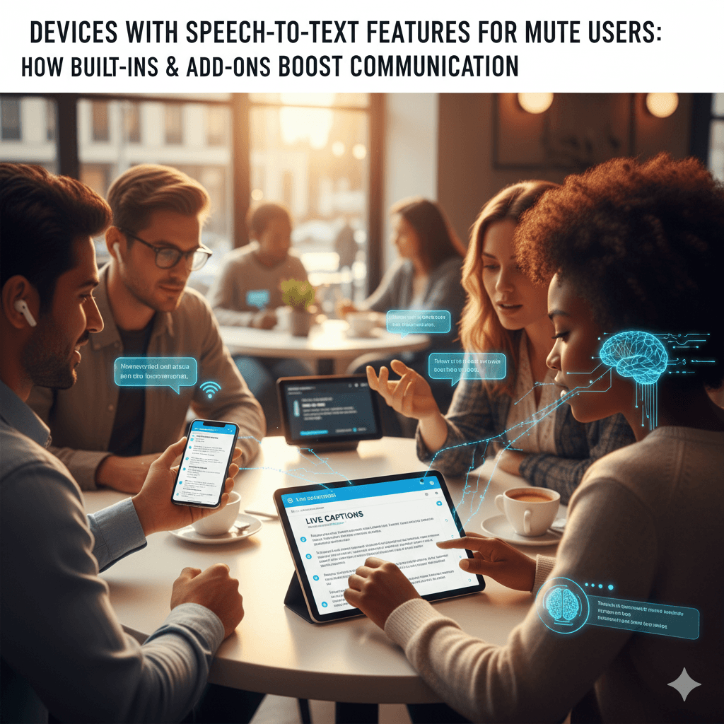 Devices With Speech-to-Text Features for Mute Users