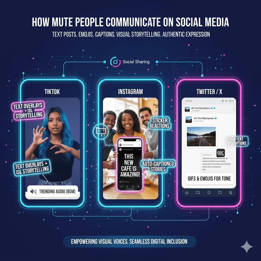 How Mute People Communicate on Social Media