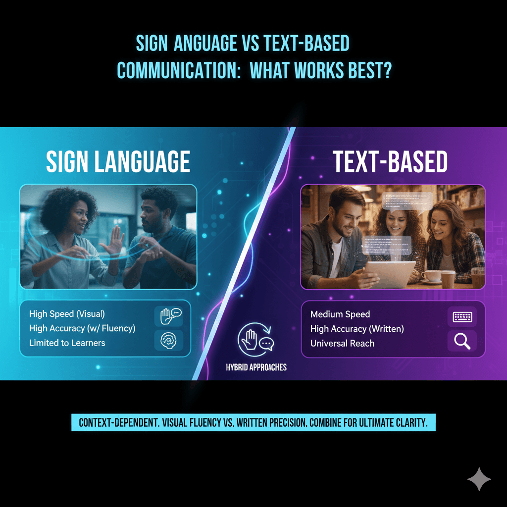 Sign Language vs Text-Based Communication: What Works Best?